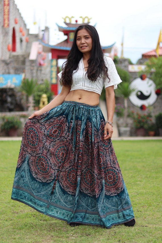 Maxi Skirt Long Skirt Full Length Skirt Modest Skirt Boho Skirt Boho Maxi Skirt Soft and Floaty.printed Fabric Etsy Canada