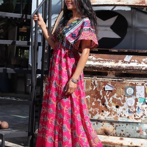 Maxi Dress / Long Dress / Dress / Nepal Printed Fabric / Summer Dress ...