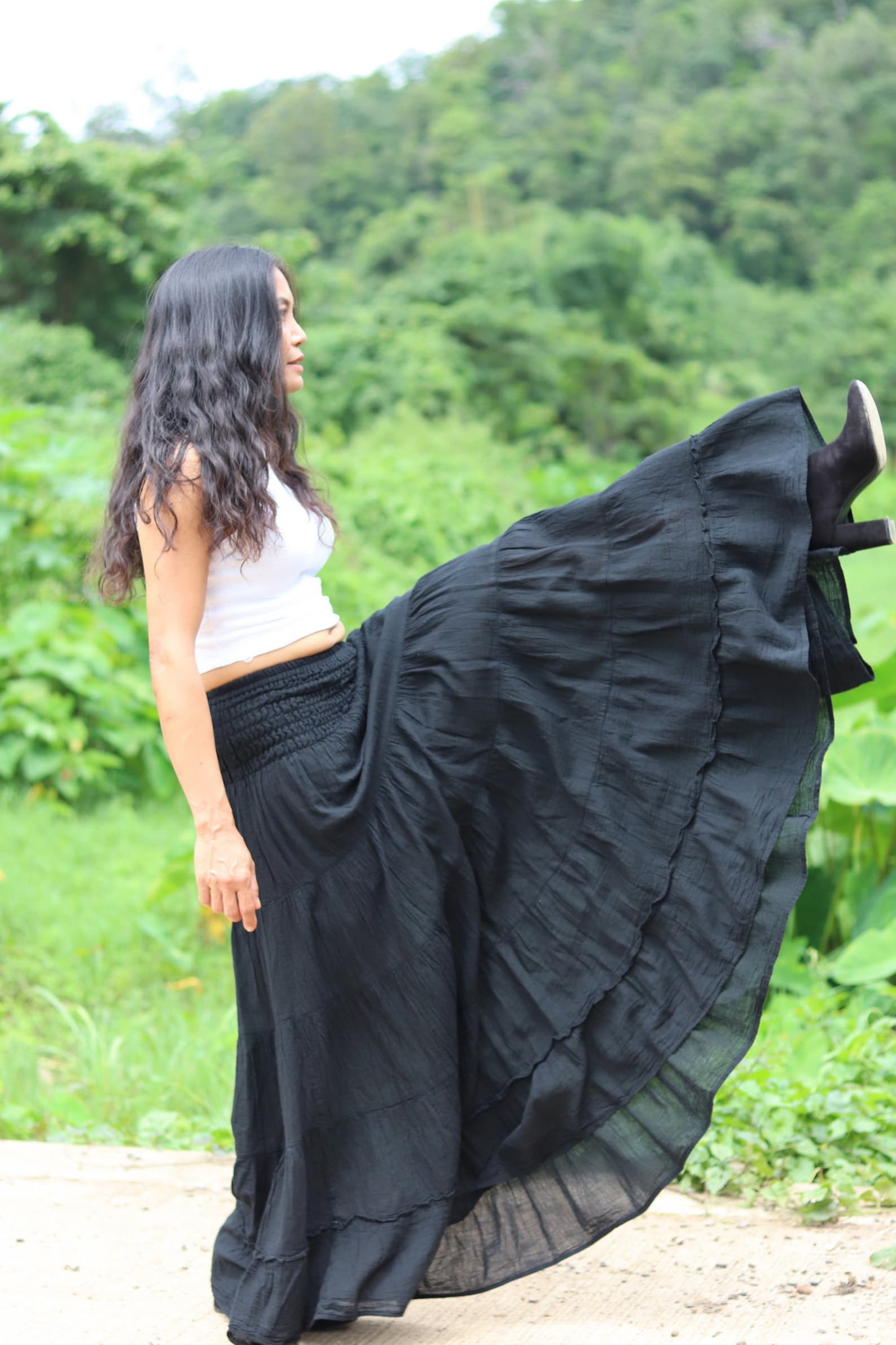 Long Skirt / Maxi Skirt / Long Boho Skirt / Full Length Skirt Etsy