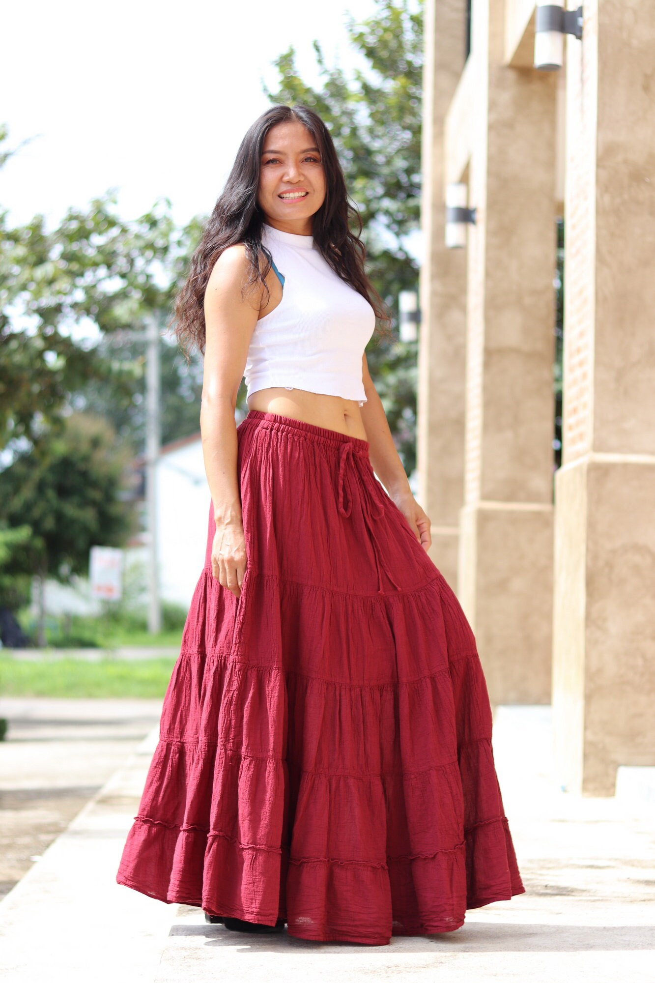 Long Skirt / Boho Skirt / Maxi Skirt / Full Length Skirt / Etsy