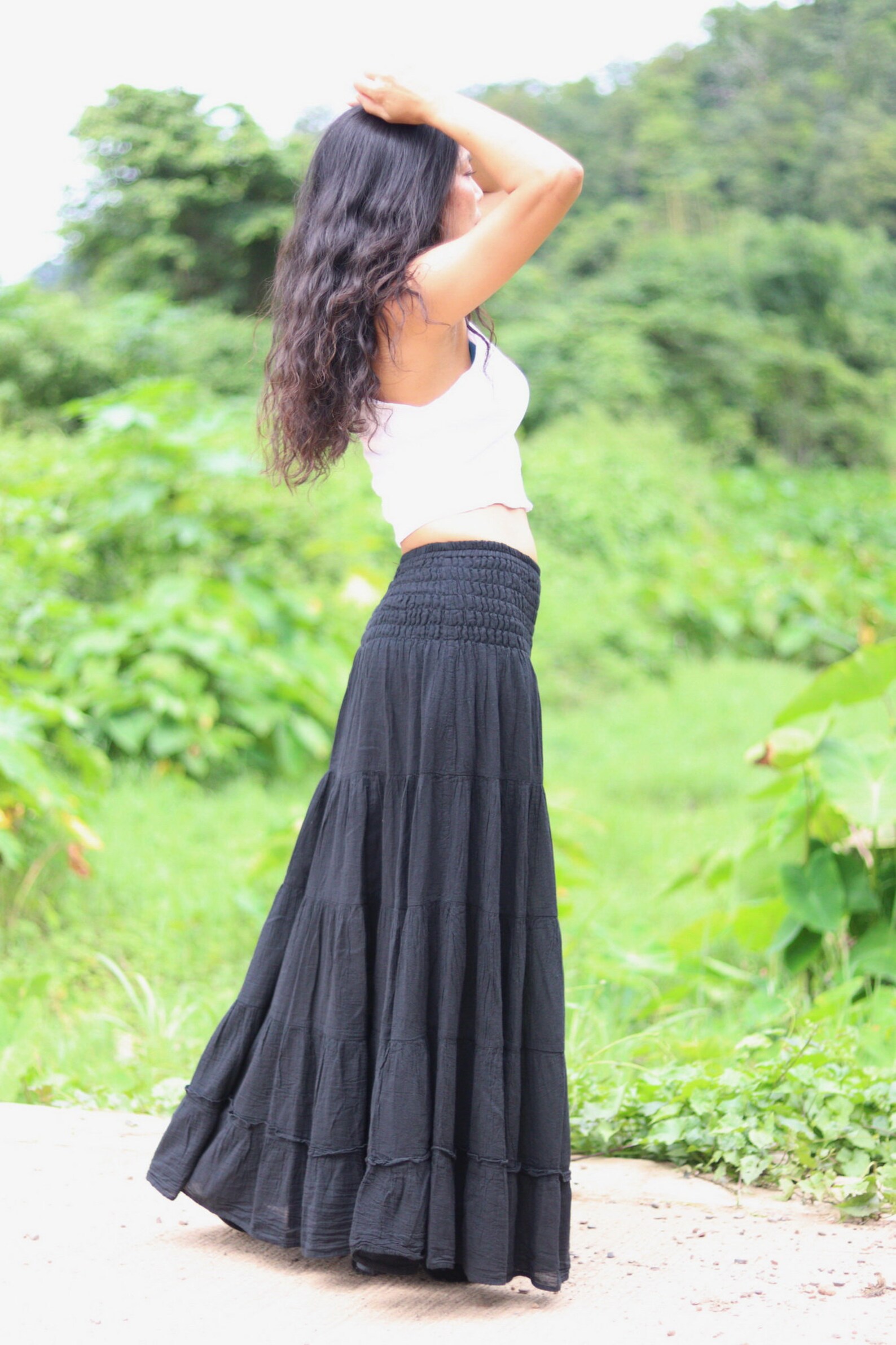 Long Skirt / Maxi Skirt / Long Boho Skirt / Full Length Skirt Etsy