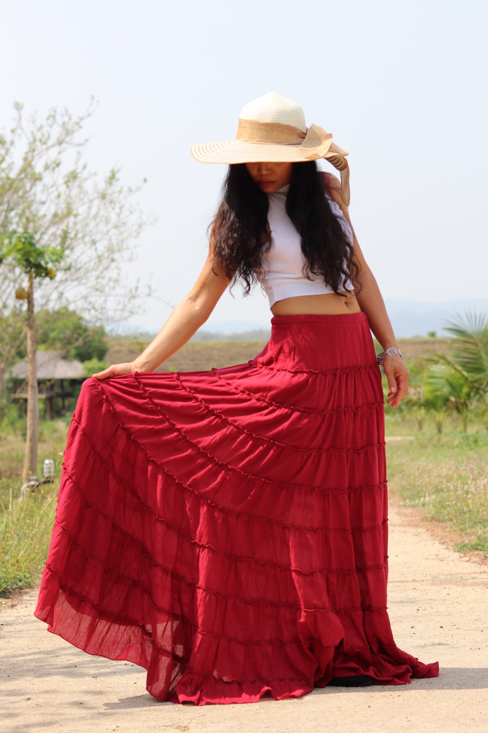 Long Skirt / Boho Skirt /maxi Skirt /full Length Skirt/ Modest Etsy