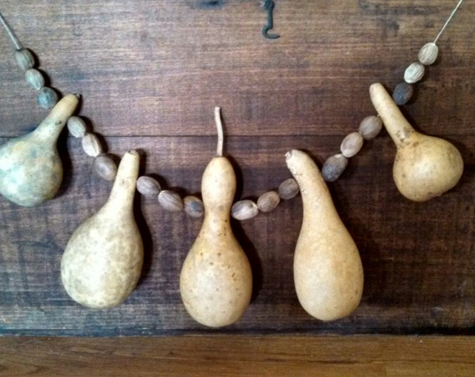 Primative or Fall Gourd Garland Etsy
