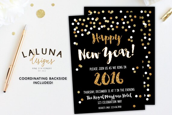 Items similar to New Years Eve Invitation, New Years Eve Party, New Years Eve Invites, New Years