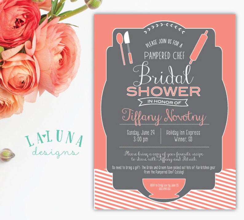 Kitchen Bridal Shower Invitation Pampered Chef Image 0 1