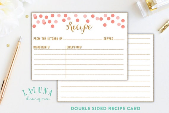 Druckbare Karte Brautdusche Rezept Rezept Karten 3 X 5 Etsy