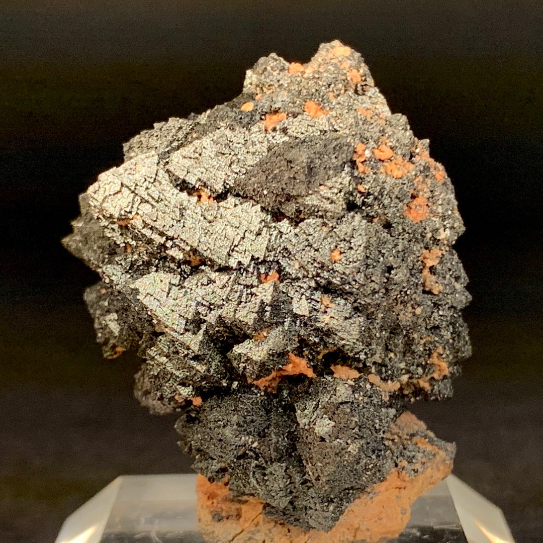 Brilliant Hausmannite W/ Red Andradite Garnets From N'chwanning - Etsy