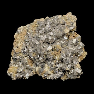 Galena and Pyrite on matrix from Naica, Mexico