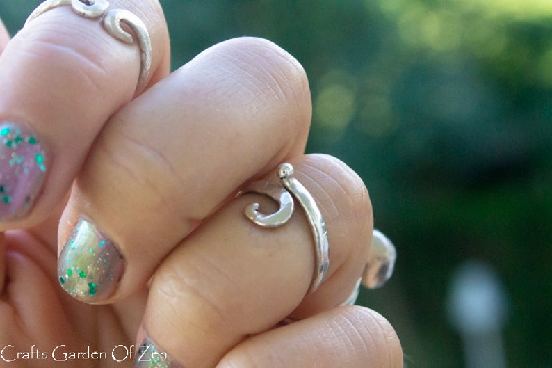 Stacking silver ring adjustable stacking ring simple stacking Etsy