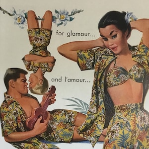 For Glamour and L&#39;Amour Vintage Jantzen Advertisement * Sportswear * Swimwear * Swimming Suits * Cabana Set