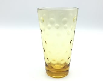 Vintage Amber Dots Tumbler * Hazel Atlas Cocktail Glass * Sold Individually or in Set