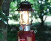 1967 Coleman Lantern Rustic Cabin Decor Red 200A Single Mantle Working Condition