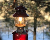 1962 Coleman Lantern Rustic Cabin Decor Red 200A Single Mantle Working Condition