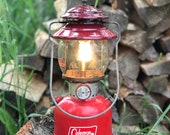 1966 Coleman Lantern Rustic Cabin Decor Red 200A Single Mantle Working Condition
