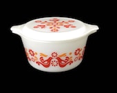 Pyrex Friendship 473 1-Quart Round Casserole with Lid
