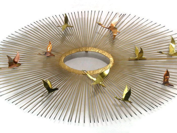 Vintage Mixed Metal Starburst Wall Mounted Sculpture Birds - Curtis Jere Wall Sculpture Australia Vintage Mixed Metal Starburst Wall Mounted Sculpture Birds - Curtis Jere Wall Sculpture Australia