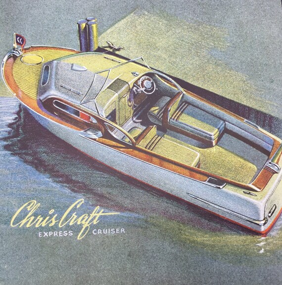 Vintage ChrisCraft Advertisement 1940s Express Cruiser Etsy