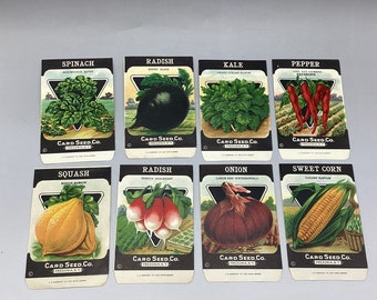 Vintage Vegetable Seed Packet Envelopes * New Old Stock