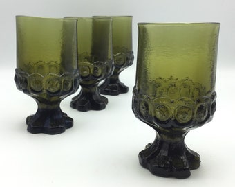 5-1/2&quot; Madeira Water Goblet * Franciscan Olive Green* Sold Individually or in Set