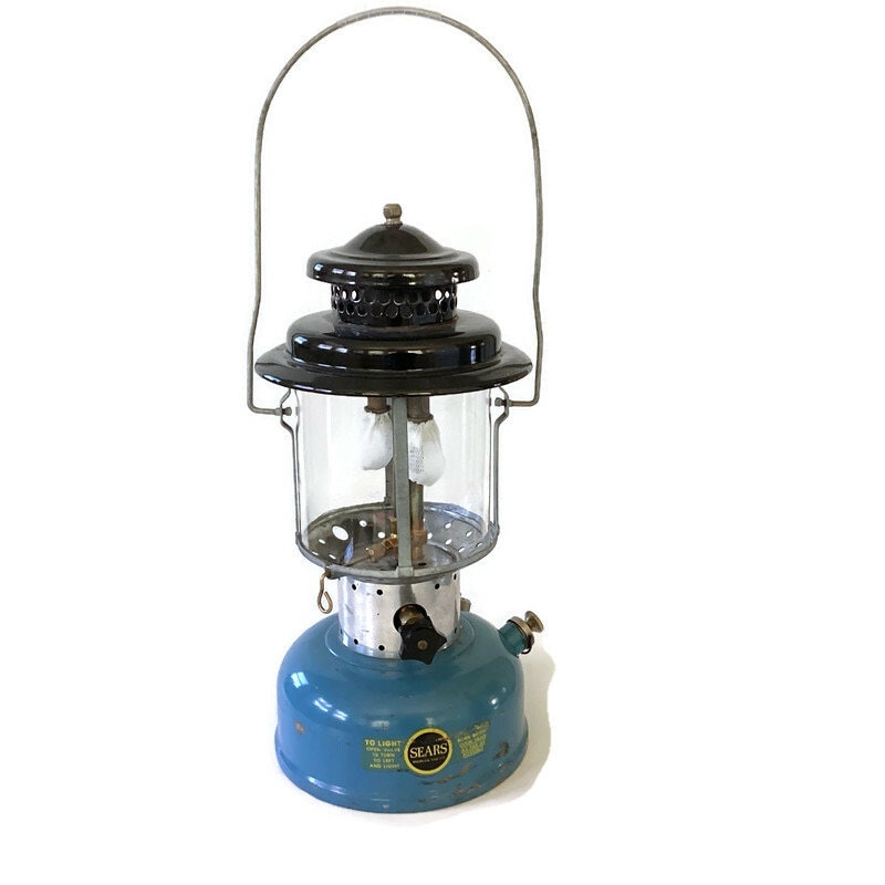 Working May 1965 Sears and Roebuck Lantern Model #476.74060 * Blue