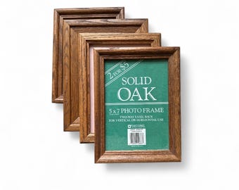 5” x 7” Vintage Solid Oak Wood Picture Frame * Photo Display