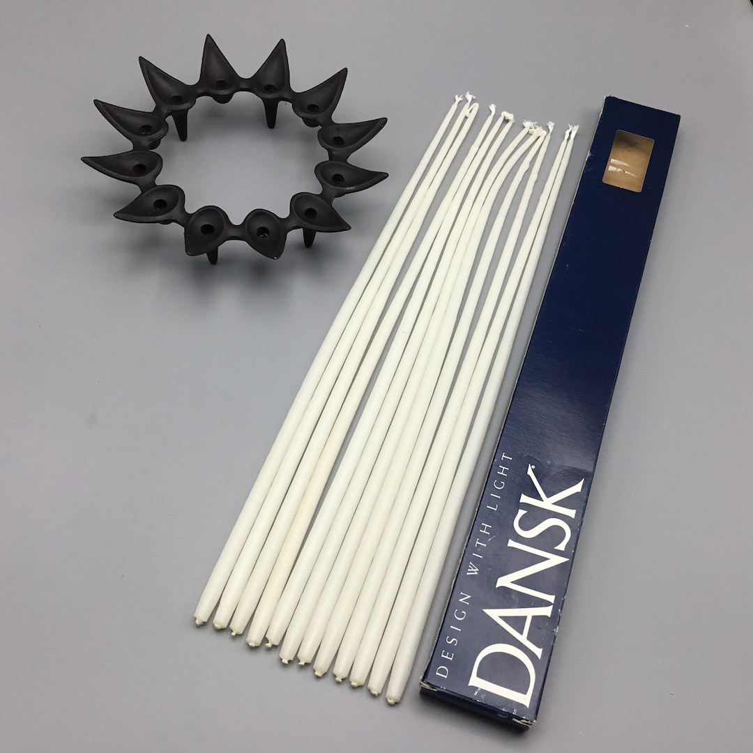 DANSK Tiny Taper Candle Holder With 12 Tiny Tapers Candles Etsy