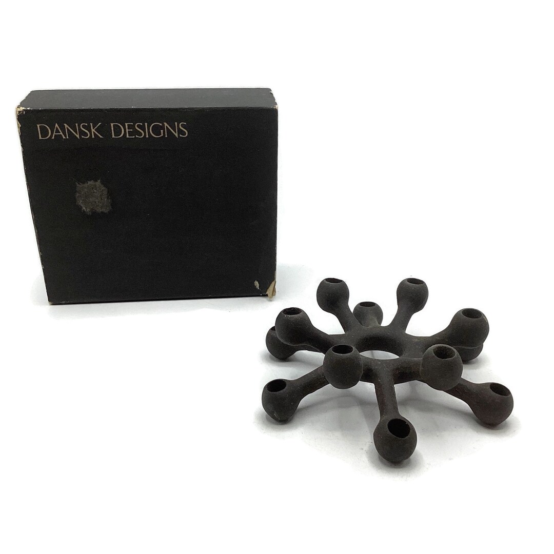 DANSK 'spider' Tiny Taper Candle Holder in Box Etsy
