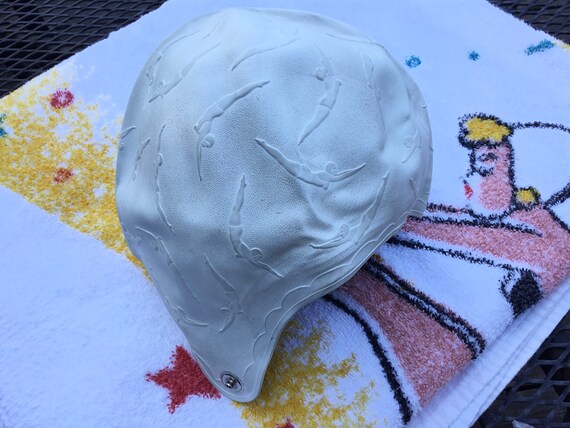 Vintage Jantzen Swim Cap * White Diving Bell