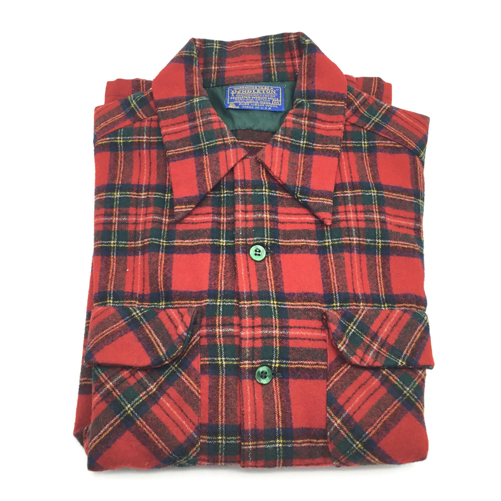 Vintage Pendleton Wool Plaid Board Shirt Taille Moyenne - Etsy France