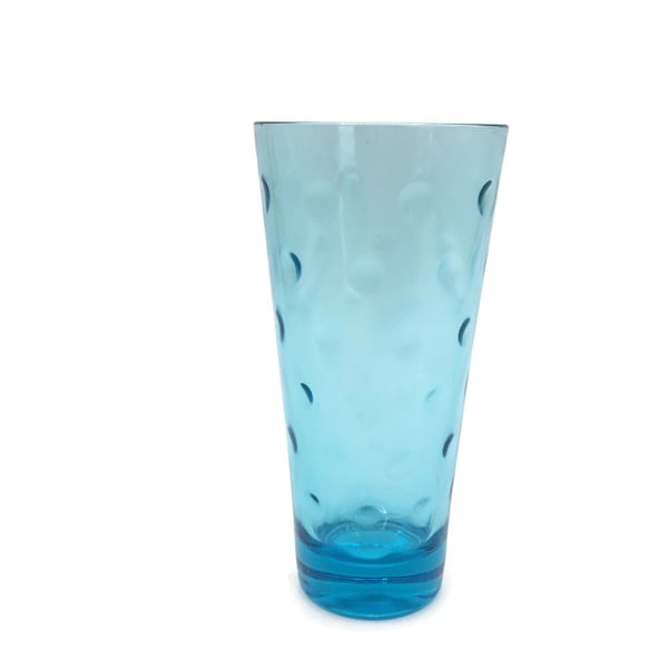 Vintage Barware * 6” Capri Dots Turquoise Glass * Hazel Atlas Glass * Sold Individually or in Sets
