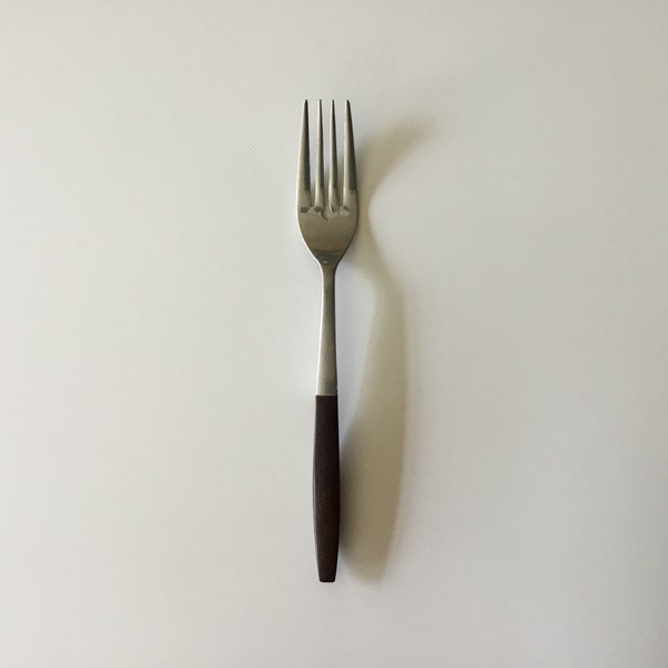 Replacement Salad/Dessert Fork ‘Royal Elegance’ Japan Stainless * Brown Teak-Look Handle