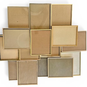 8 x 10 Vintage Gold-tone Metal Photo Frame: Hollywood Regency Decor