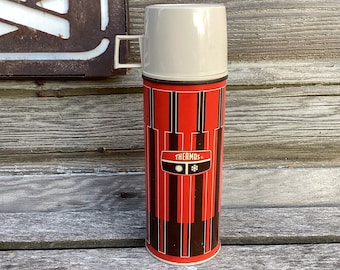 Vintage 1 Pint Thermos Vacuum Bottle * Camping Supplies * Cabin Decor