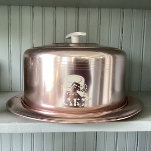 Vintage Rose-Gold Cake Carrier * West Bend