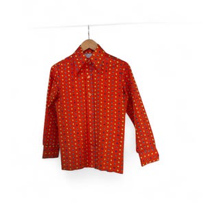 1970’s Blouse * Women’s Button-up Long Sleeve Shirt
