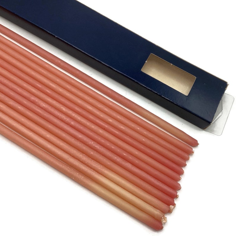 Vintage Dansk Peach Pink Taper Candles