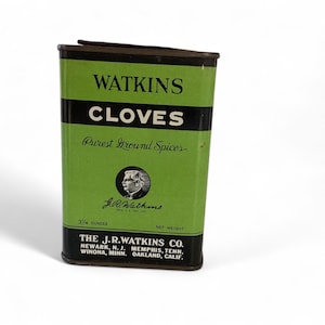 Vintage Spice Tin * Watkins Allspice * Turquoise Kitchen Decor
