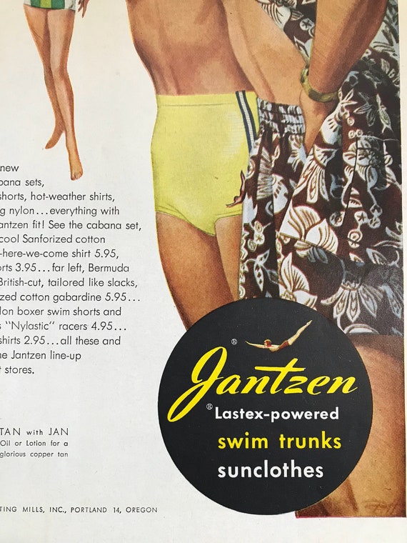 Vintage Jantzen Advertisement Sportswear Swimwear Swimming Suits