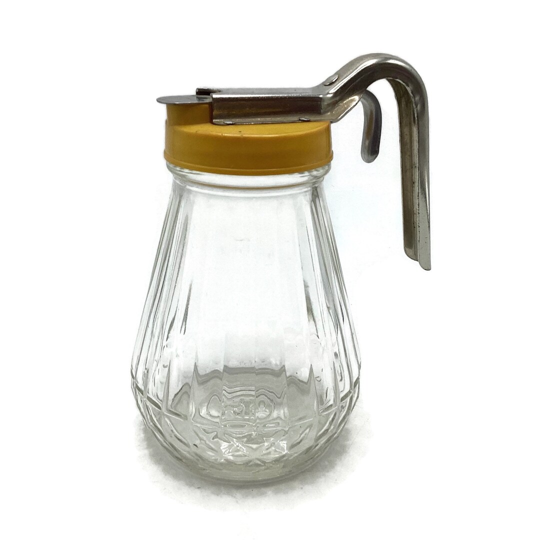 Vintage Syrup Dispenser Butterscotch Yellow Etsy