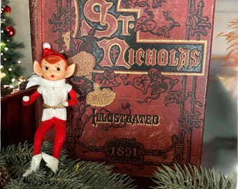 Vintage Flannel Elf Figure