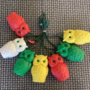 Vintage Owl Blow Mold Party String Lights Etsy India