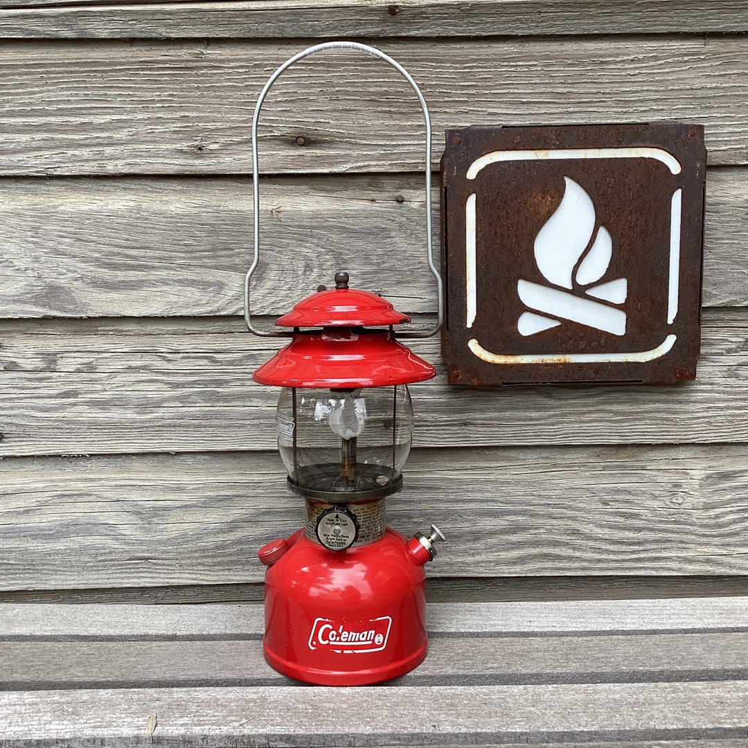 1974 Coleman Lantern Working Condition Red 200A Single Mantle Rustic
