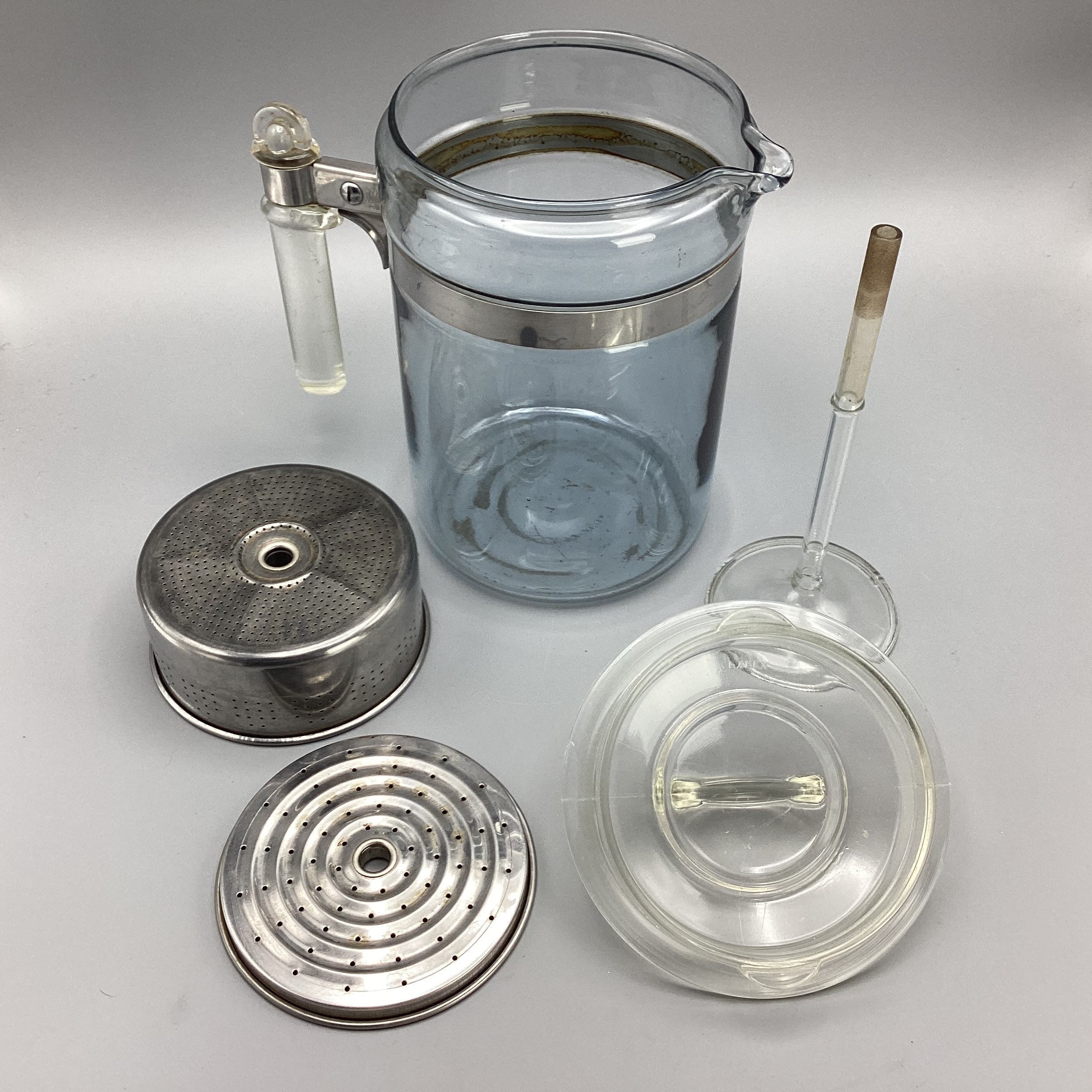 Blue Pyrex 7826-B Percolator Coffee Pot 