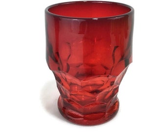 Vintage Georgian 8 Ounce Flat Tumbler * Red