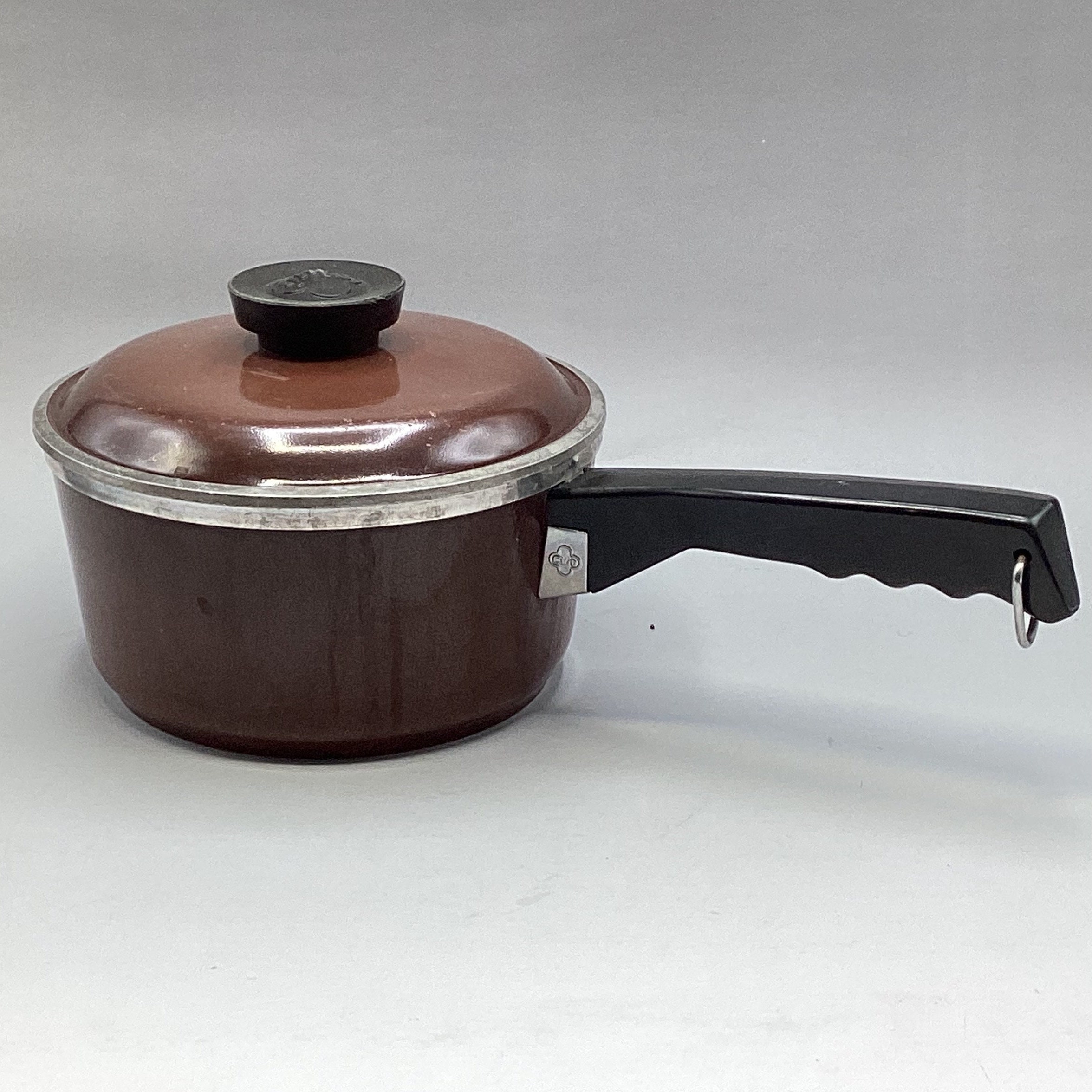 1-1/2 Quart Vintage Club Aluminum Saucepan Chocolate Brown Pan Cast  Aluminum Cookware 