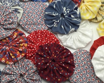 100 2" Handmade Fabric YoYo's