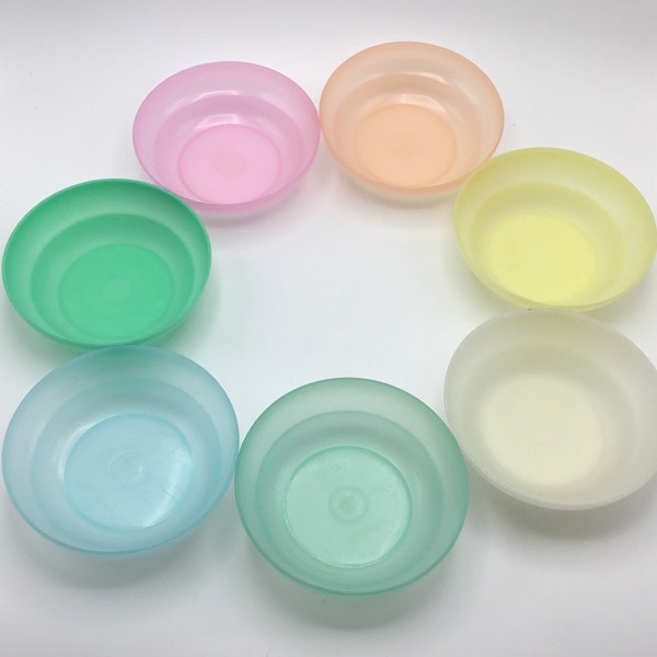 Sold Individually Vintage 6” Cereal Bowls #155 Tupperware Sheer Pastel