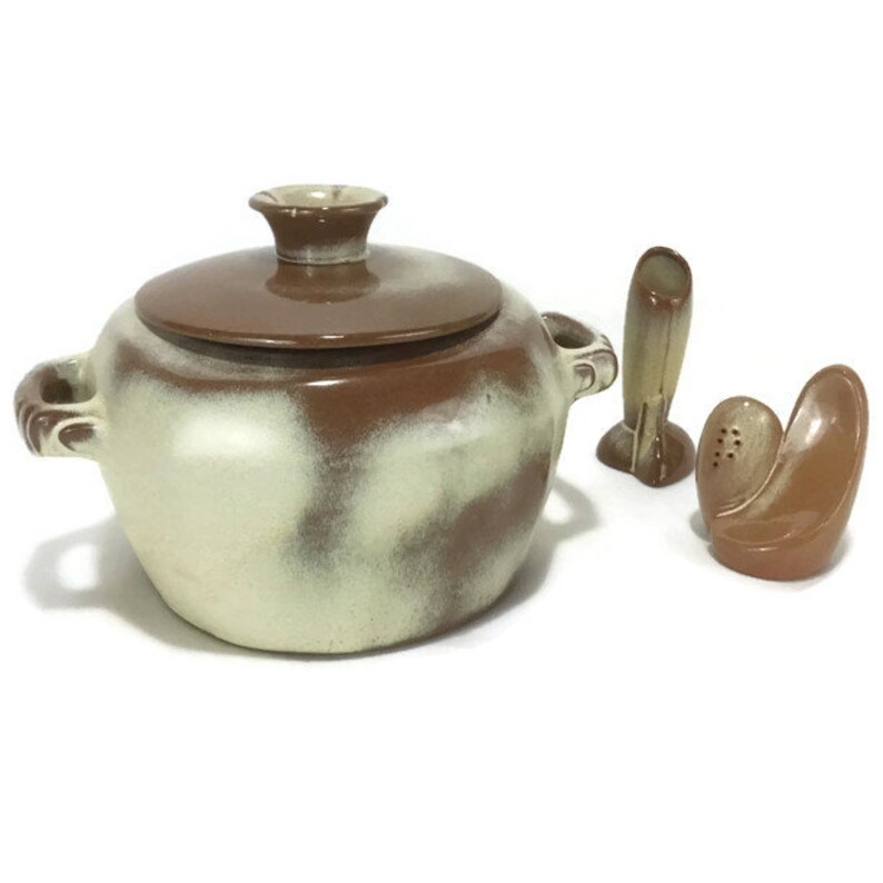 Vintage Frankoma Plainsman Gold Covered Casserole 5W Bean Pot