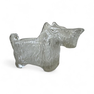 Vintage LE Smith Art Glass Scottie Dog Figural Cream Pitcher