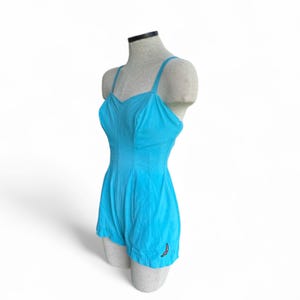 Vintage Jantzen Swimsuit: 1950s Aqua Pin-Up One Piece image 2